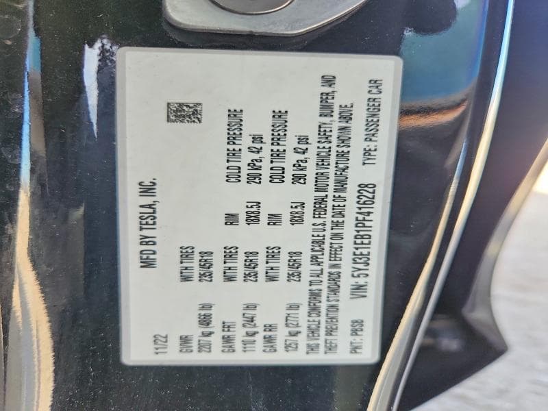 2023 TESLA MODEL 3 13