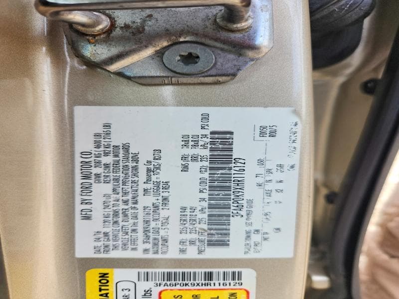 2017 FORD FUSION TITANIUM 12