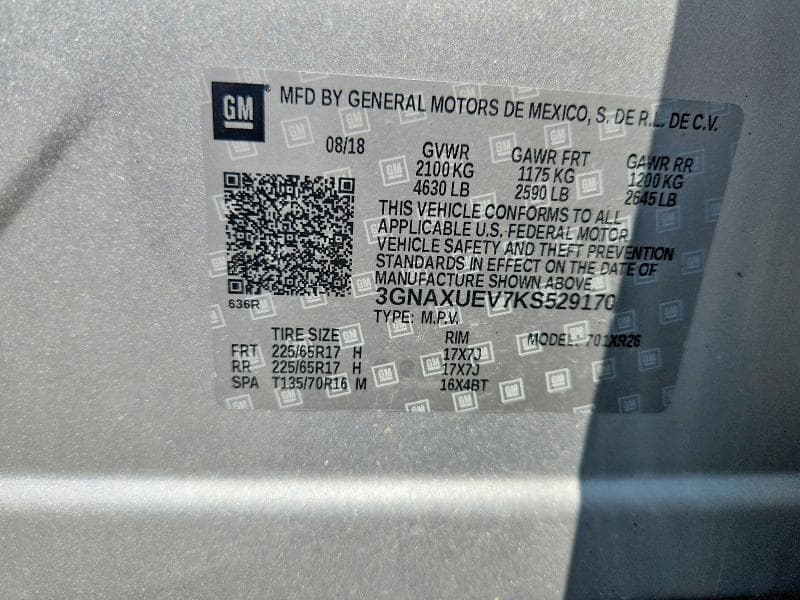 2019 CHEVROLET EQUINOX LT 13
