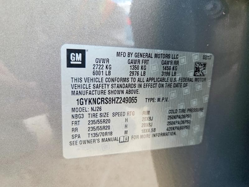 2017 CADILLAC XT5 PREMIUM LUXURY 13