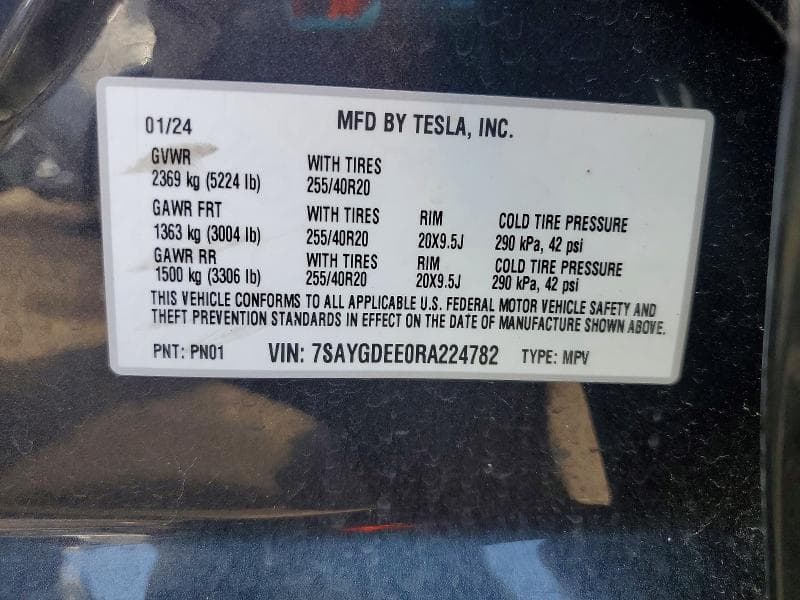 2024 TESLA MODEL Y 12
