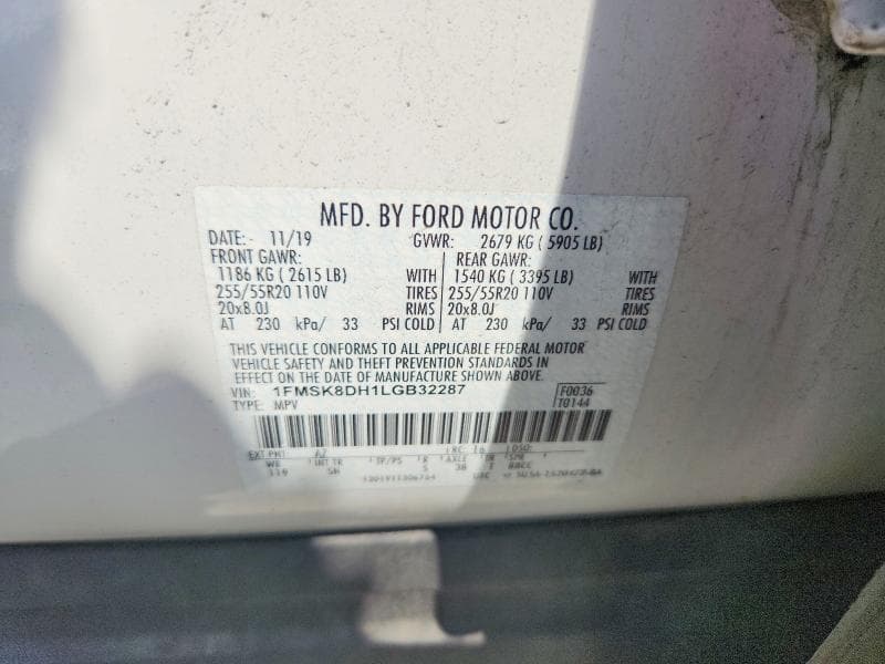 2020 FORD EXPLORER XLT 13