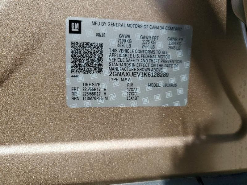 2019 CHEVROLET EQUINOX LT 12