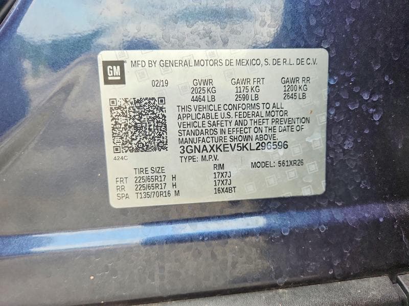 2019 CHEVROLET EQUINOX LT 12