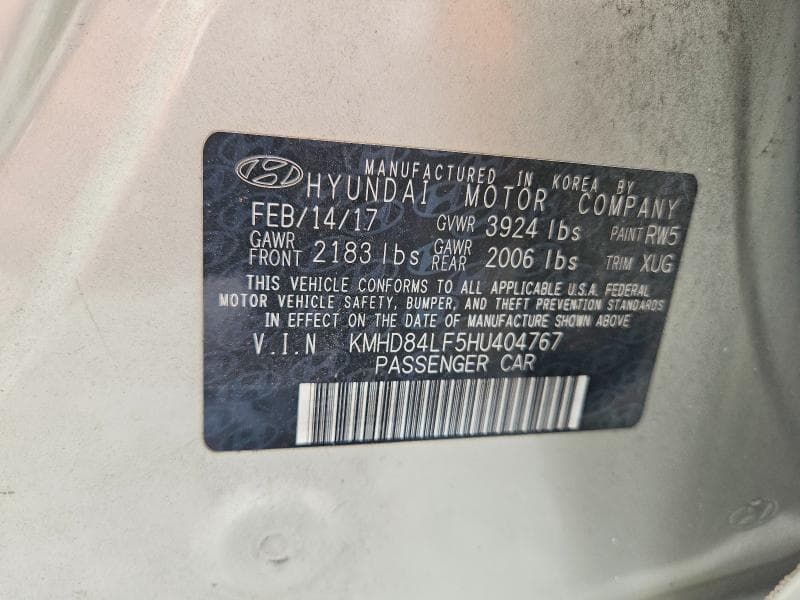 2017 HYUNDAI ELANTRA SE 12