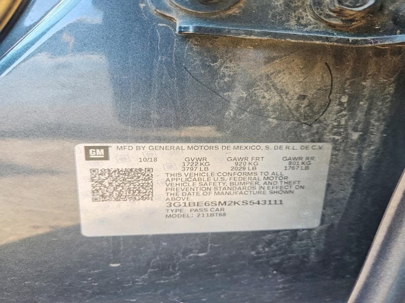 2019 CHEVROLET CRUZE LT 13