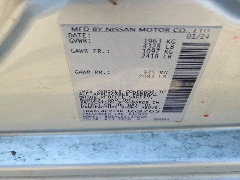 2024 NISSAN ALTIMA SR 12