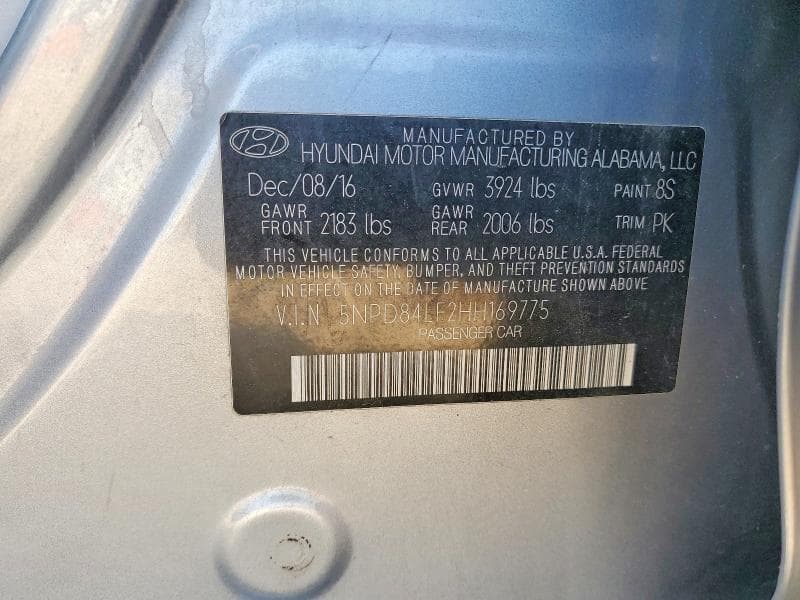 2017 HYUNDAI ELANTRA SE 12