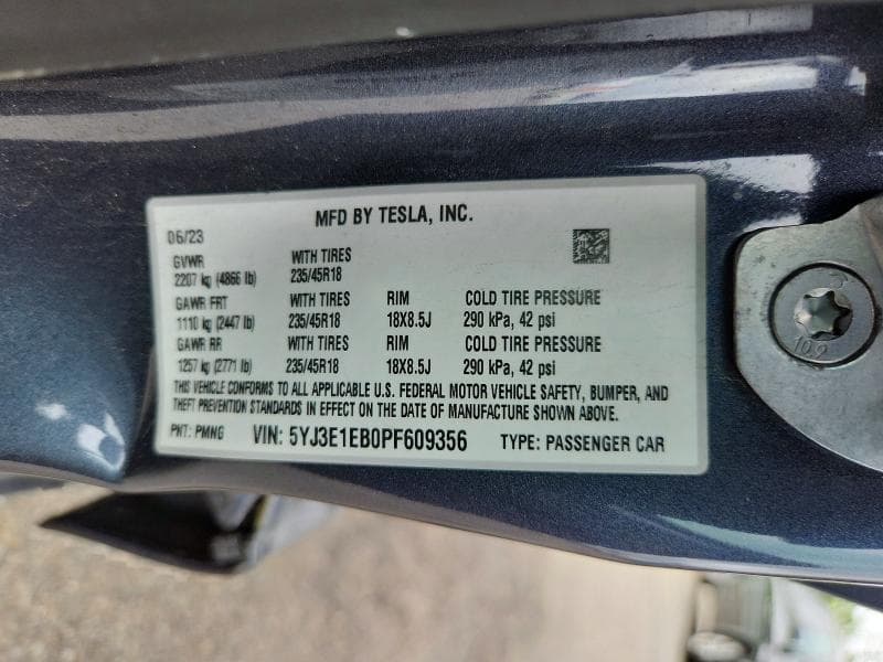 2023 TESLA MODEL 3 13