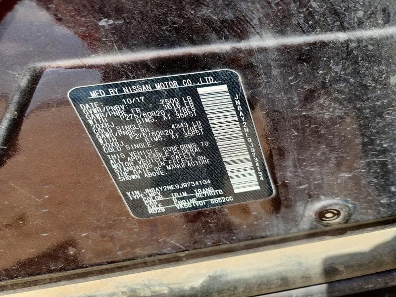 2018 NISSAN ARMADA PLATINUM 13