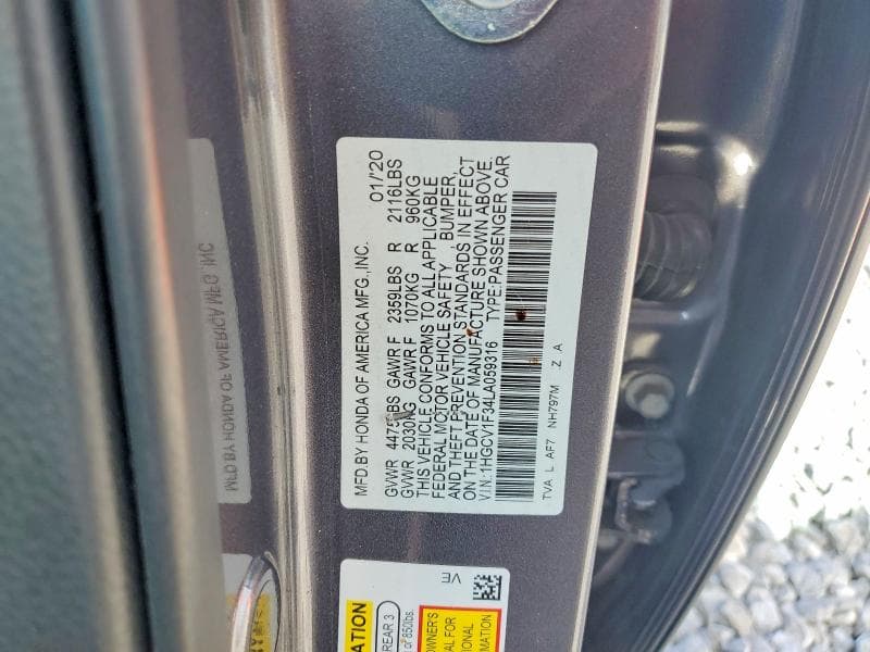 2020 HONDA ACCORD SPORT 12