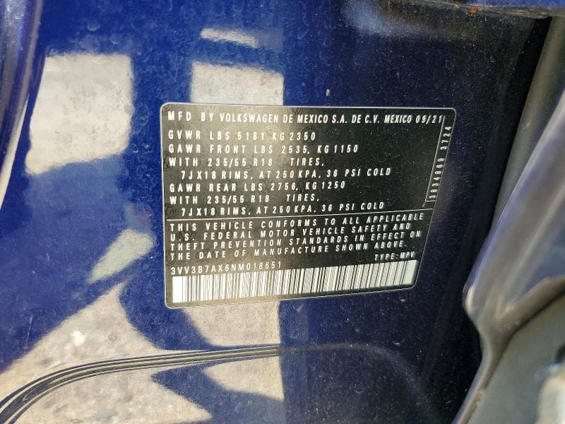 2022 VOLKSWAGEN TIGUAN SE 13