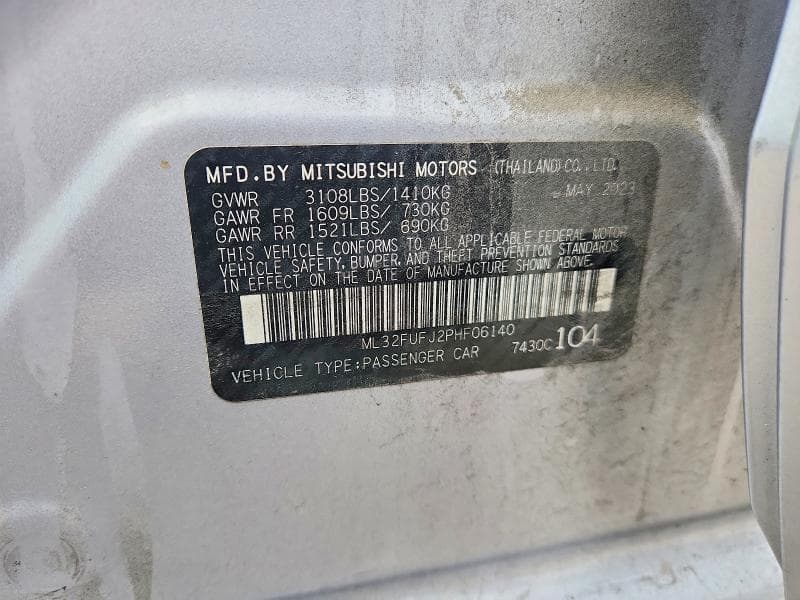 2023 MITSUBISHI MIRAGE G4 ES 12