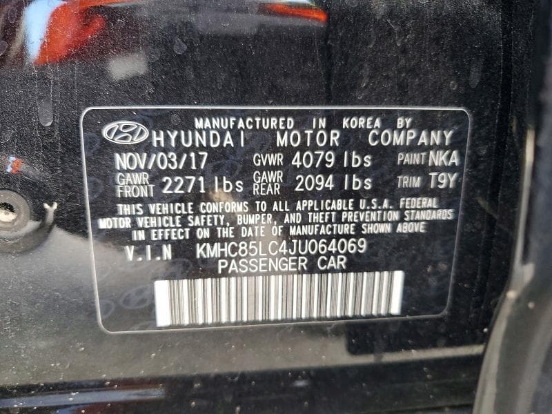 2018 HYUNDAI IONIQ LIMITED 13
