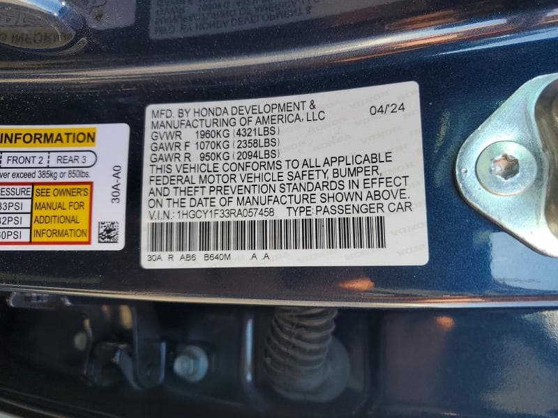 2024 HONDA ACCORD EX 13