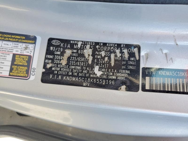 2019 KIA SEDONA L 13