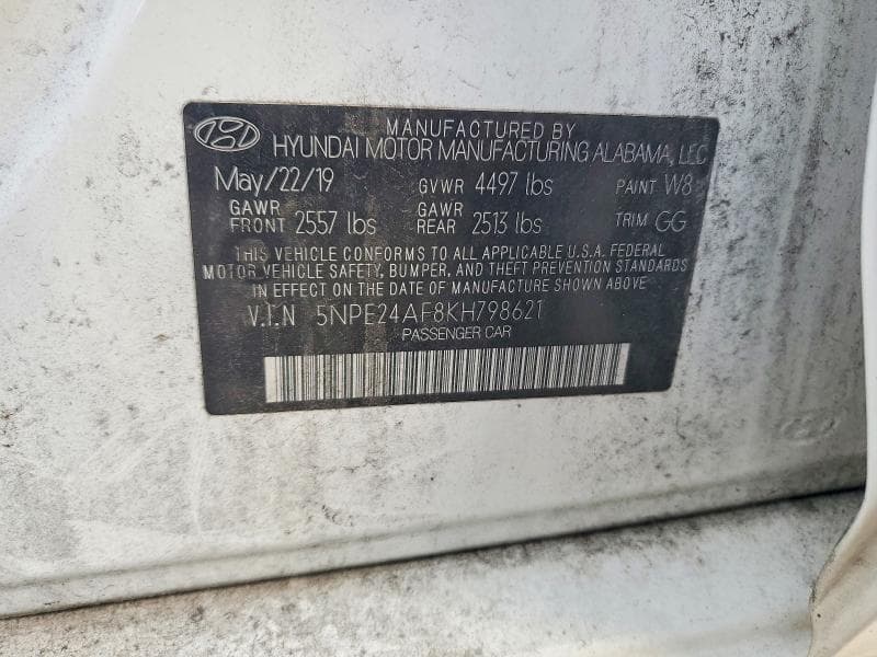 2019 HYUNDAI SONATA SE 12