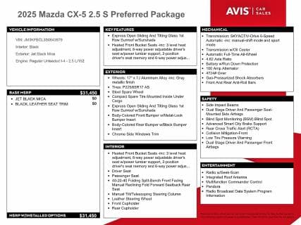 2025 MAZDA CX-5 PREFERRED 13
