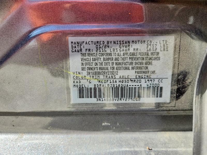 2024 NISSAN SENTRA S 13