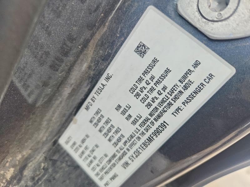2021 TESLA MODEL 3 12