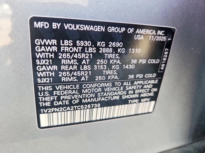 2026 VOLKSWAGEN ATLAS SEL PREMIUM R-LINE 13