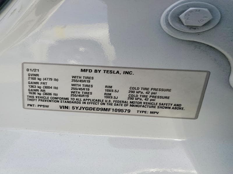 2021 TESLA MODEL Y 12