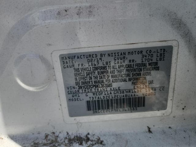 2019 NISSAN VERSA NOTE SV 12