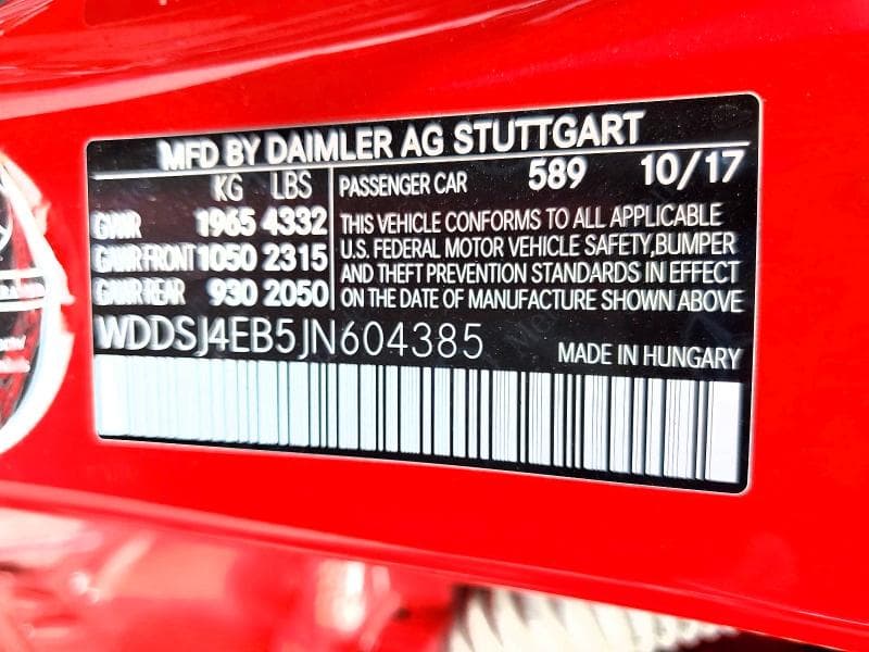 2018 MERCEDES-BENZ CLA 250 12
