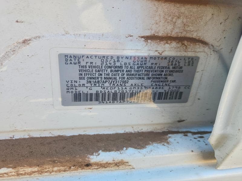 2018 NISSAN SENTRA S 12