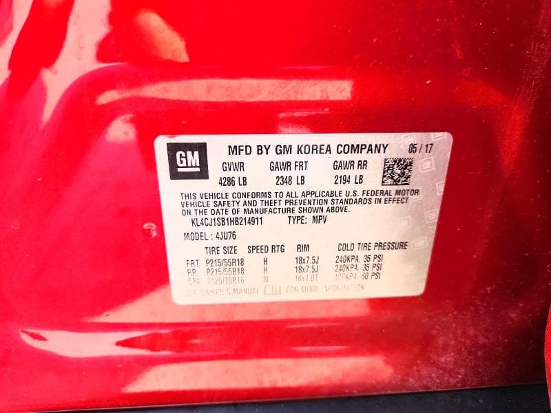 2017 BUICK ENCORE SPORT TOURING 13