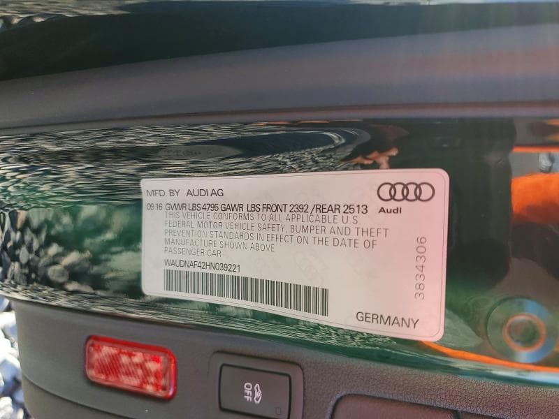 2017 AUDI A4 PREMIUM 12