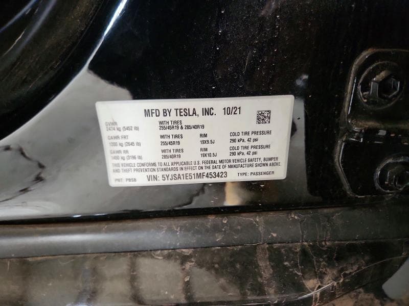 2021 TESLA MODEL S 13
