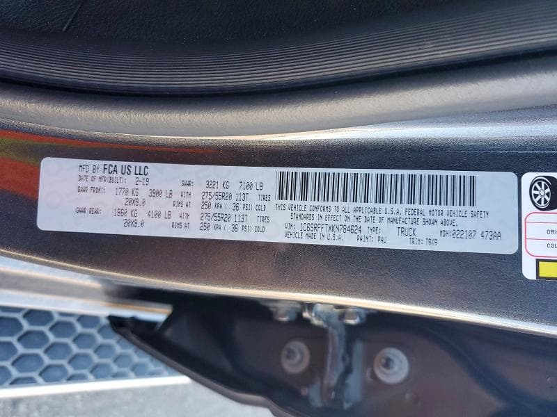 2019 RAM 1500 BIG HORN/LONE STAR 12