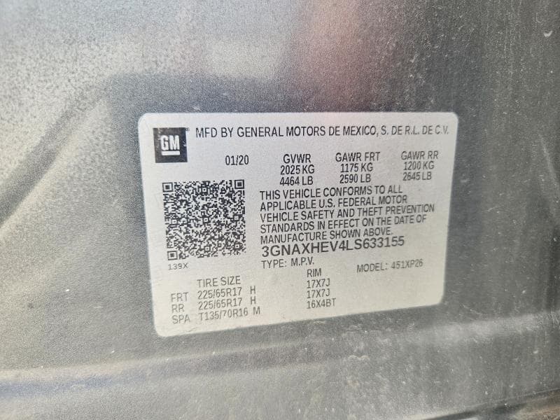 2020 CHEVROLET EQUINOX LS 12