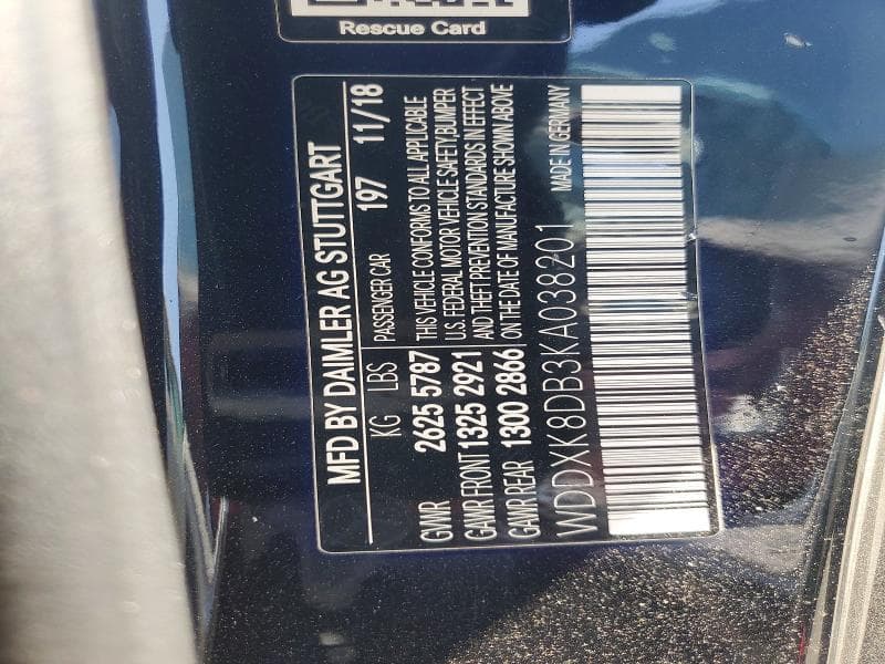 2019 MERCEDES-BENZ S 560 12