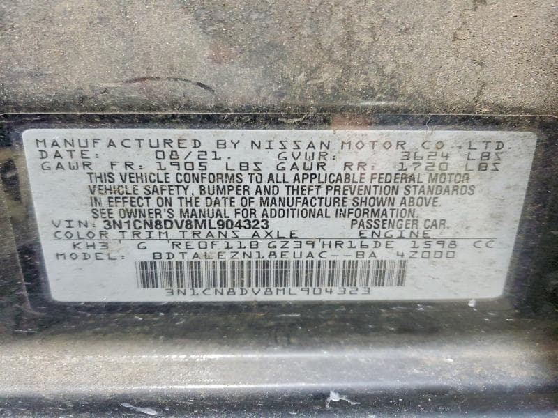 2021 NISSAN VERSA S 13