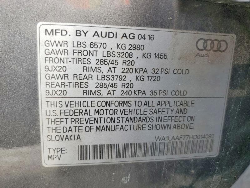 2017 AUDI Q7 PREMIUM PLUS 13
