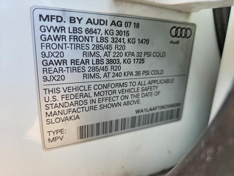 2019 AUDI Q7 PREMIUM PLUS 12