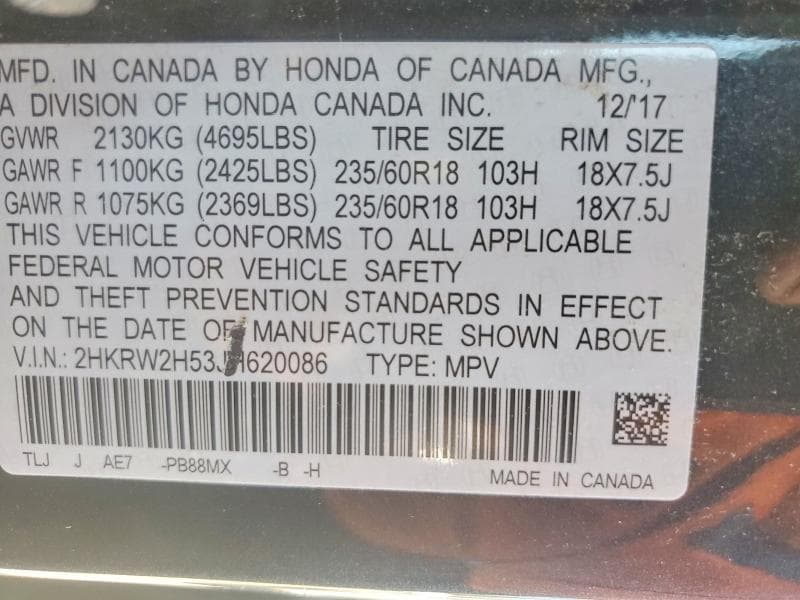 2018 HONDA CR-V EX 13
