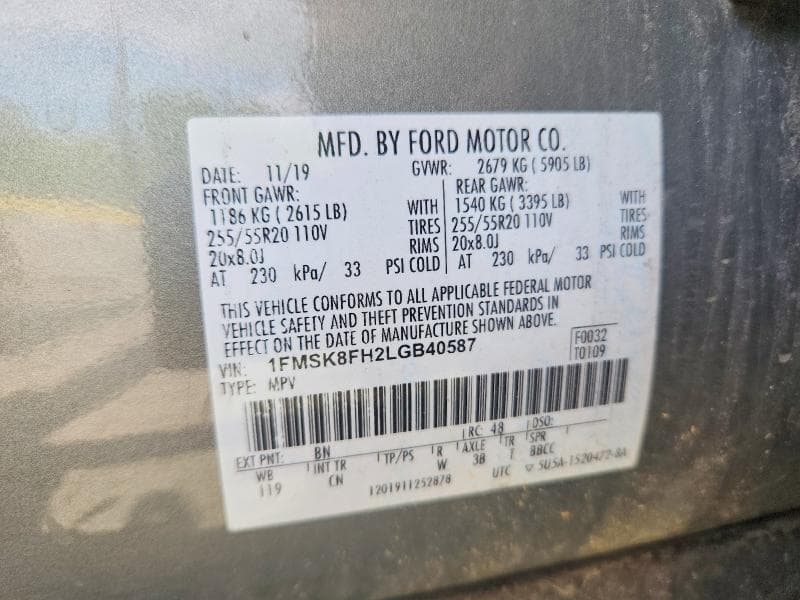 2020 FORD EXPLORER LIMITED 13