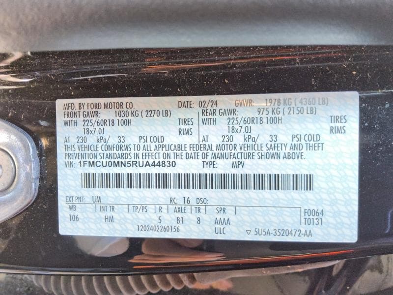 2024 FORD ESCAPE ST LINE 13