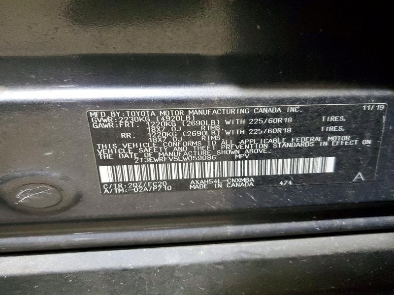 2020 TOYOTA RAV4 XSE 14