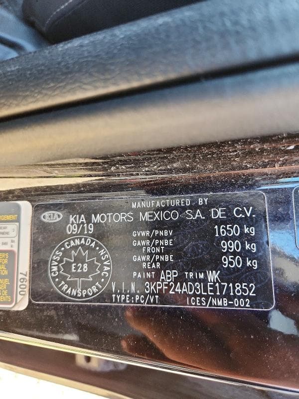 2020 KIA FORTE FE 12