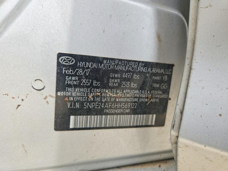 2017 HYUNDAI SONATA SE 13