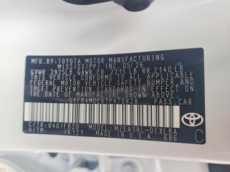 2026 TOYOTA COROLLA LE 13