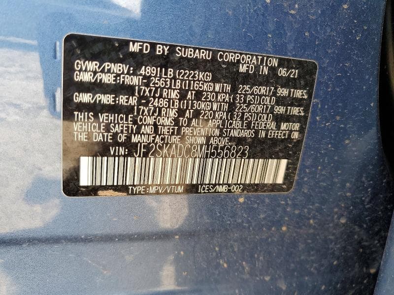 2021 SUBARU FORESTER 13