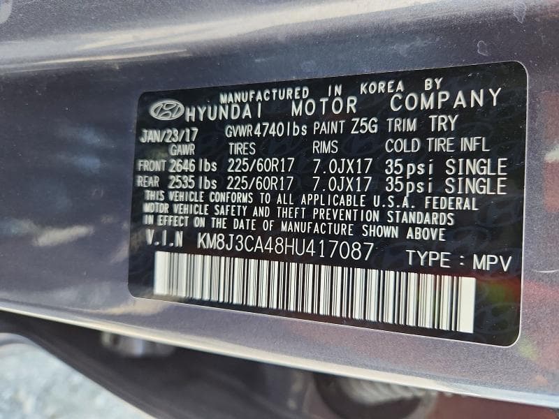 2017 HYUNDAI TUCSON SE 13