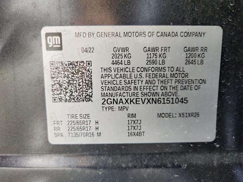 2022 CHEVROLET EQUINOX LT 13