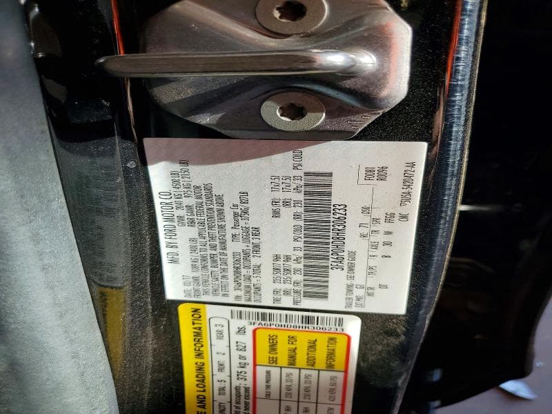 2017 FORD FUSION SE 12