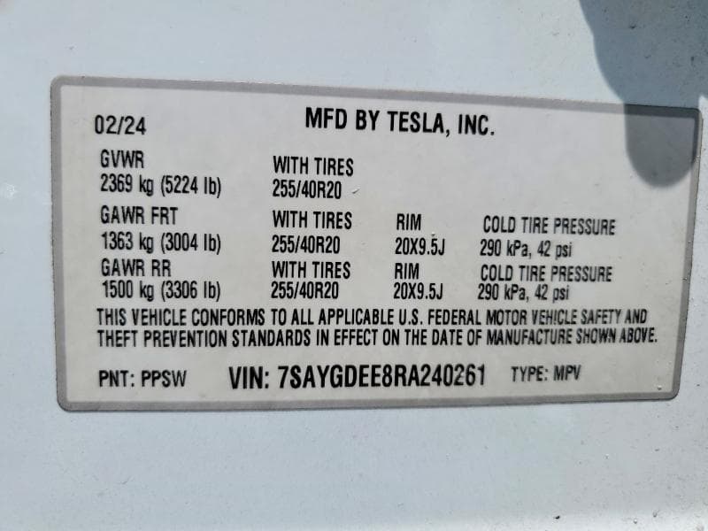 2024 TESLA MODEL Y 12